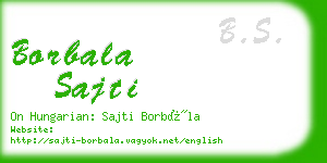 borbala sajti business card